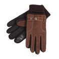 thumbnail image 2 of YAOBAMM Warm Gloves 1 Pair Men Autumn Winter Suede Double Layer Touch Screen Thermal Fleece Lined Riding Mittens Ribbed Cuffs, 2 of 6