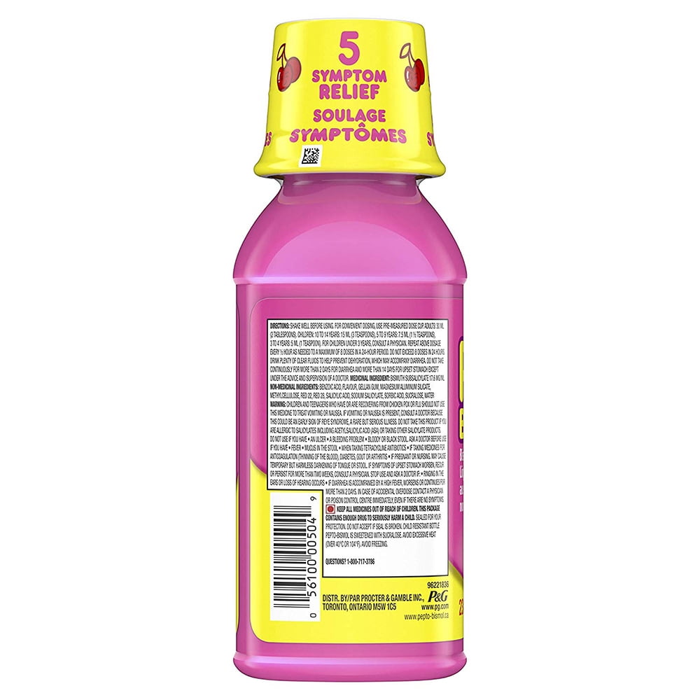 Pepto Bismol Liquid for Nausea, Heartburn, Indigestion, Upset Stomach