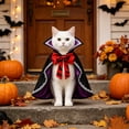 thumbnail image 3 of Pet Halloween Vampire Cape, Bat Bow Cosplay Cloak, Halloween Costume Outfit For Cats Small Dogs, 3 of 5