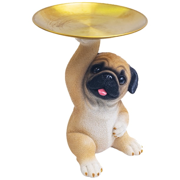 Lindo Perro Entrada Zapatero Almacenamiento Llaves Adornos Sala Estar Escritorio Mesa Bandeja Adornos Regalo Inauguración (soporte)