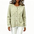 thumbnail image 6 of NSLGXD Womens Embroidered Knit Cardigan Sweaters Plus Size Crewneck Button Down Floral Cardigans Jackets, 6 of 6