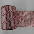 thumbnail image 2 of Vickerman 2.5" White and Red Zebra Christmas and Craft Ribbon. Glittered Zebra Stripes. 2.5" x 10 Yards in Length Wire Edged to allow Bending and Shaping., 2 of 2
