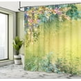 thumbnail image 5 of Ambesonne Flower Shower Curtain, Spring Foliage Vintage, 69"Wx75"L, Green, 5 of 5