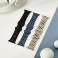 thumbnail image 3 of 3 Packs Compatible with Apple Watch Band 38mm 40mm 41mm 42mm 44mm 45mm for Women Men, Breathable Sport Soft Silicone Straps Replacement Wristbands for iWatch SE Series 7/6/5/4/3/2/1, 3 of 5
