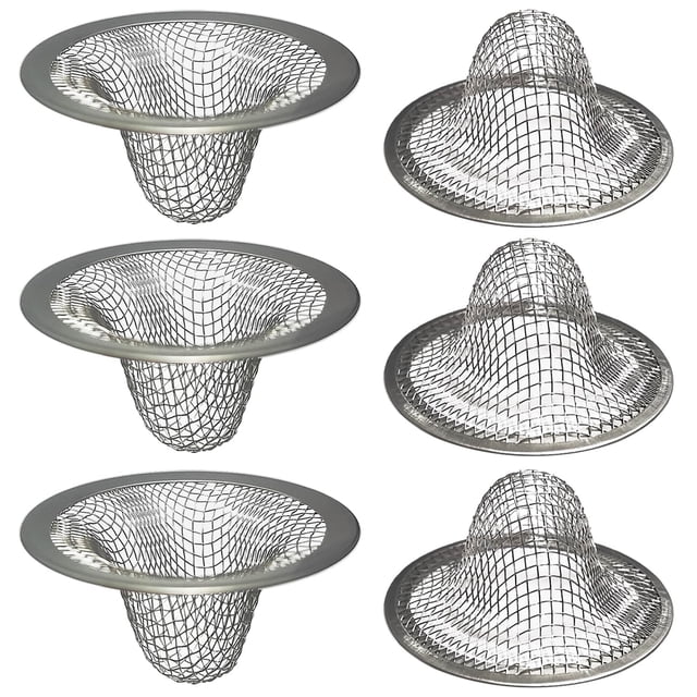 Coladores para desagüe de lavabo Seatery de acero inoxidable de 1,0"