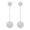 White, variant on opvise Women Double Faux Fur Ball Long Dangle Earrings Banquet Jewelry Gift