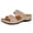 A-Khaki202, variant on Women's Sandals Lightweight Dual Strap Wedge Slide Sandals Platform Non Breathable Casual Beach Walking Sandals