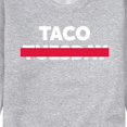thumbnail image 3 of Instant Message - Taco Tuesday Crossed Out - Men's Crew Neck Fleece Pullover, 3 of 6