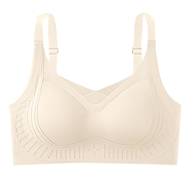 Supportive Wireless Full Coverage Bra for Everyday Comfort with Side Smoothing and Lift T-Shirt Friendly Seamed-Free Design for All Seasons