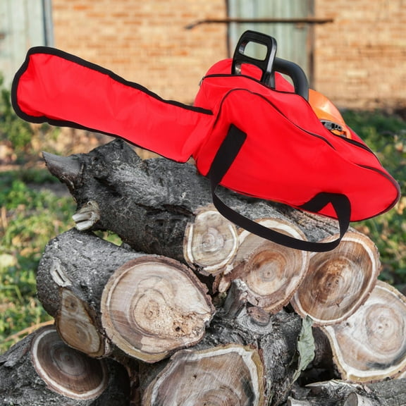 WRISTBIQUE Tool Pouch With Zipper Chainsaw Bag Red Waterproof Tool Storage Outdoor Work 1Pack