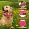 thumbnail image 2 of Collar para perros grandes Unique Bargains, collar ajustable de alta resistencia con asa, collar táctico para perros, collar de alta resistencia, color rosa, tamaño L, 2 of 7