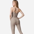 thumbnail image 6 of Women's Strappy Back Fitted Tank Top with Scoop Neck - Medium, Beige, 6 of 7