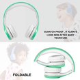 thumbnail image 3 of YUSONIC Auriculares para Niños para la Escuela, Dos Puertos de Audio para Compartir, para Niños y Niñas Escolares, Viajes (Verde uv), 3 of 3