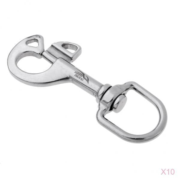 10 Unids Mosquetón Giratorio 360 degreeGanchos de Clip de Perro para Perros Broche de Kayak Canoa Duradero