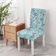 thumbnail image 4 of Marine Fish and Coral Pattern Dining Chair Covers Set of 4, Stretch Washable Polyester Slipcovers, Removable Seat Protector for Coastal or Beach Use, 4 of 7