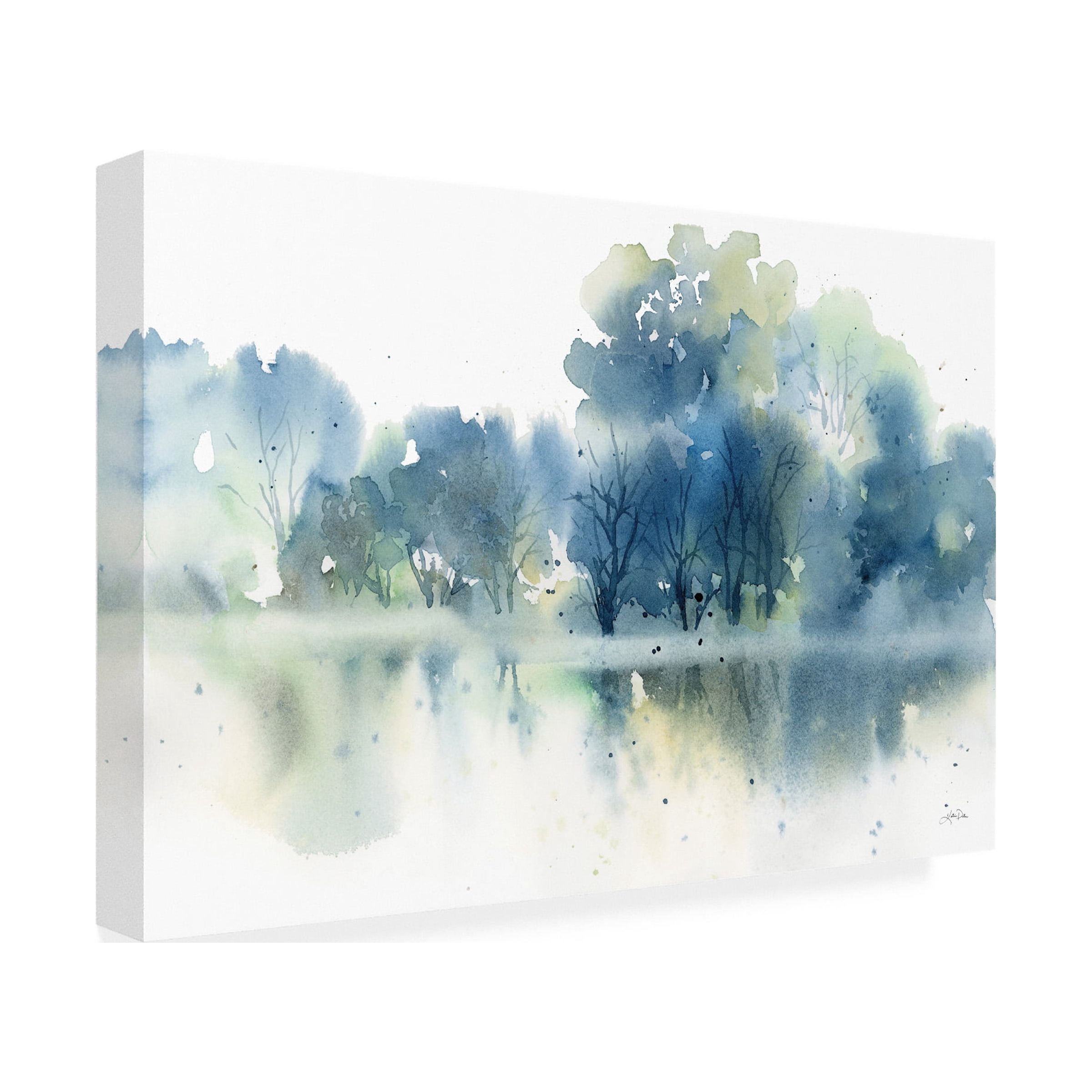 Katrina Pete 'Blue Pond Reflections' Canvas Art