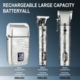 thumbnail image 6 of Hair Clippers for Men, Professional Beard Trimmer, Cordless Electric Nose Shaver Set of 4 for Men, Silver, 6 of 8