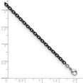 thumbnail image 2 of Stainless Steel Black Pvd 3.8mm Oval Link Chain Necklace 24 Inch Chain Necklace for Women and Men, 2 of 2