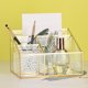 thumbnail image 5 of Organizador de maquillaje, vitrina de vidrio para cosméticos, soporte para lápiz labial, brocha de maquillaje, delineador de ojos, 5 of 6