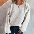 thumbnail image 6 of Sevevn Womens Fall Long Sleeve Sweater Crew Neck Loose Fit Chunky Knit Oversized Pullover Sweaters Going Out Tops, 6 of 6