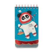 Pen+Gear Top Bound Spiral Memo Pad, Puffy Dimensional Panda in Space, 180 Pages, 4" x 7"