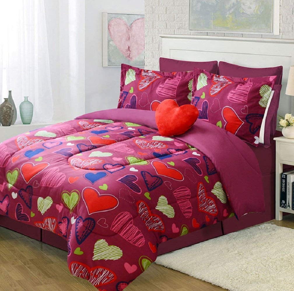5 Piece Full size bedding BOYS GIRLS Kids Comforter sets; Comforter