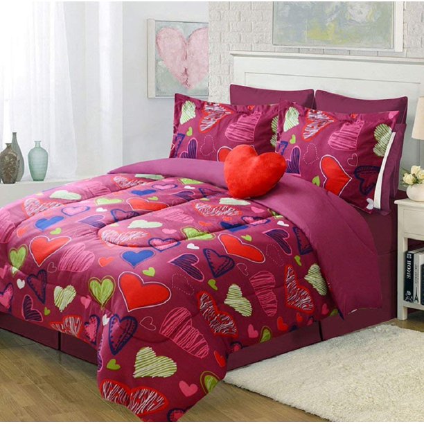 5 Piece Full size bedding BOYS GIRLS Kids Comforter sets; Comforter