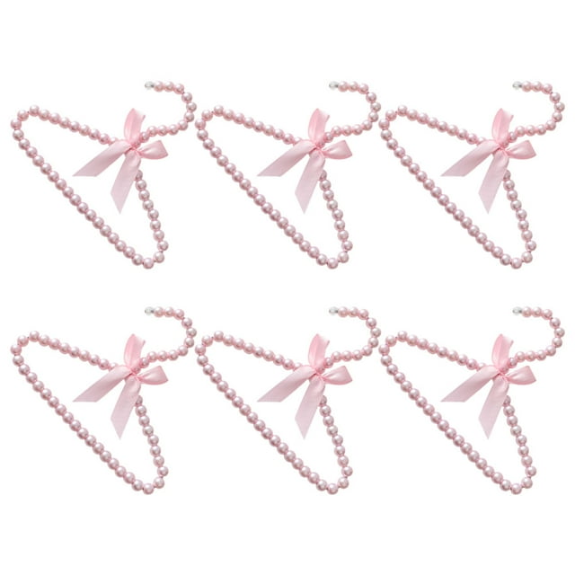 Minkissy 6Pcs Plastic Hangers for Baby Girls Clothes in Home Organization