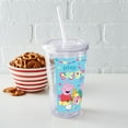 thumbnail image 4 of CafePress - Peppa Pig: Play Giggle Grow - 16 Ounce Classic Clear Insulated Double Wall Tumbler Cup with Lid Straw , Reusable, 4 of 5