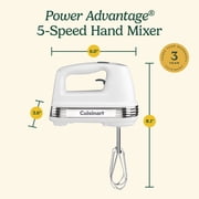 Cuisinart Power Advantage PLUS 5-Speed 220-Watt Hand Mixer, White