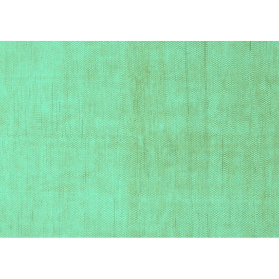Ahgly Company Indoor Rectangle Solid Turquoise Blue Modern Area Rugs, 4' x 6'