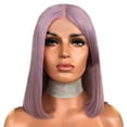 thumbnail image 3 of DOPI Sexy Gradient Purple Party Wigs Short Curly Hair Mixed Colors Synthetic Wig, 3 of 5
