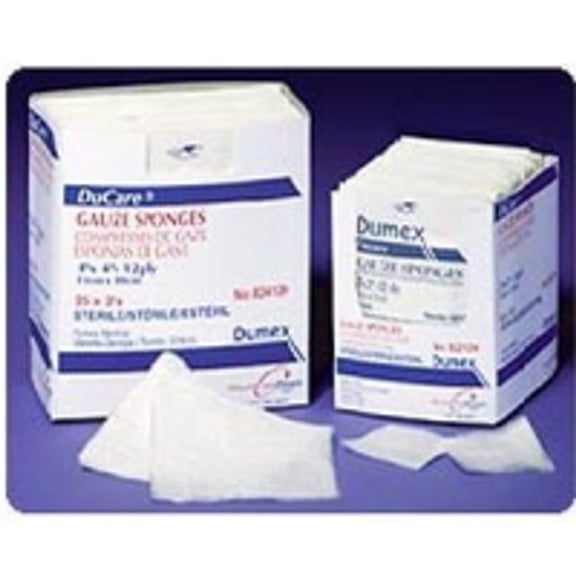 Gentell 82412 Gauze Sponge, Woven, 4 in. x 4 in., 12-Ply, Sterile, 2s, 25 pkg/bx (Each)