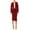 Burgundy, variant on Women's Elegant 2-Piece Suit – Blazer and Pencil Skirt, Professional Workwear