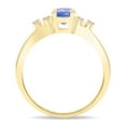 thumbnail image 3 of SZUL Women's Round Shaped Tanzanite and Diamond Sparkle Ring in 10K Yellow Gold, 3 of 5