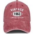 thumbnail image 2 of Happy 60th Birthday Baseball Cap - Adjustable Embroidered 60th Birthday Gift For Men & Women 2 of 11