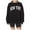 Black, variant on Women's Casual Sweatshirt Long Sleeved Letter Printed Tops Crew Neck Lightweight Pullovers Trendy 2025