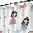 thumbnail image 3 of Princess Carriage Castle Pattern Shower Curtain 72"x84" ,Bathroom Decorative Shower Curtains Set with 12 Hooks,Modern Waterproof Washable Shower Curtain, 3 of 6
