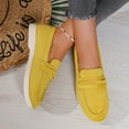thumbnail image 4 of Hinvhai Women Loafers Comfortable Shoes Casual Slip on Penny Moccasins Flats for Walking Driving Business Yellow 9.5(43), 4 of 9