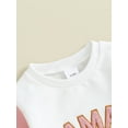 thumbnail image 2 of vera natura Toddler Girls 2 Piece Outfit Letter Pattern Long Sleeve Sweatshirt and Elastic Pants Set Baby Cute Fall Clothes, 2 of 10