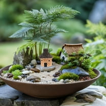 AURARMLET Set of 10 Mini Wooden House Decorations for Crafting, Projects, Home Decor, and Creative Enthusiasts