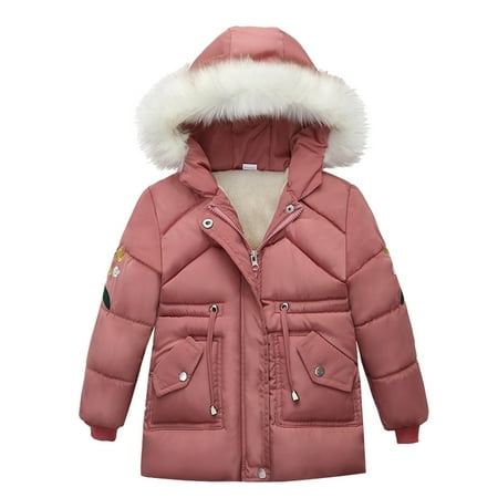 

Odeerbi Clearance Baby Boys Girls Coats Winter Outerwear Jackets Children Kids Jacket Zip Thick Warm Snow Hoodie Outwear