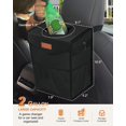 thumbnail image 2 of Pritent para papelera de coche con tapa, 7,6 L, organizador a prueba de fugas, negro, 2 of 6