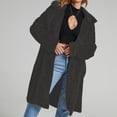 thumbnail image 4 of Abrigo cálido de piel sintética para mujer, chaqueta de invierno, cuello vuelto sólido, prendas de vestir exteriores Fridja  BV0+3161, 4 of 6