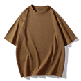 thumbnail image 5 of Mens 100% Cotton Boxy Fit Plain T-shirt Cropped Boxy Fit Blank T Shirts, 5 of 6