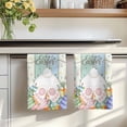 thumbnail image 7 of Easter Kitchen Towels Set of 2, Spring Rabbit Ears Foot Flowers Eggs Green Wooden Absorbent Dish Towels for Kitchen, Microfiber Hand Towel, Quick Drying Tea Towel for Cleaning Decorative Dishcloths, 7 of 7