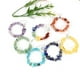 thumbnail image 3 of Nvzi Pendientes personalizados, pendientes de cuentas de grava irregulares geométricas coloridas, pendientes circulares (blancos), 3 of 5