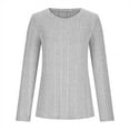 thumbnail image 3 of AherBiu Tunic Sweaters for Women Long Sleeve Tops Crewneck Warm Comfy Basic Layer Top Blouse, 3 of 6