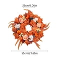 thumbnail image 4 of Aurorax Fall Wreaths for Front Door 22 inch,Thanksgiving Fall Wreath Decorations with Artificial Rose Sunflower Pumpkin Large Farmhouse Thanksgiving Harvest Decor for Outside Indoor Window, 4 of 6