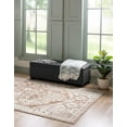 thumbnail image 2 of 8' x 10' Beige and Ivory Border Rectangular Area Throw Rug, 2 of 3